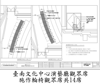 107年度高齡友善臺南市之無障礙的公共空間_文化局於臺南文化中心演藝廳觀眾席增設14席輪椅席