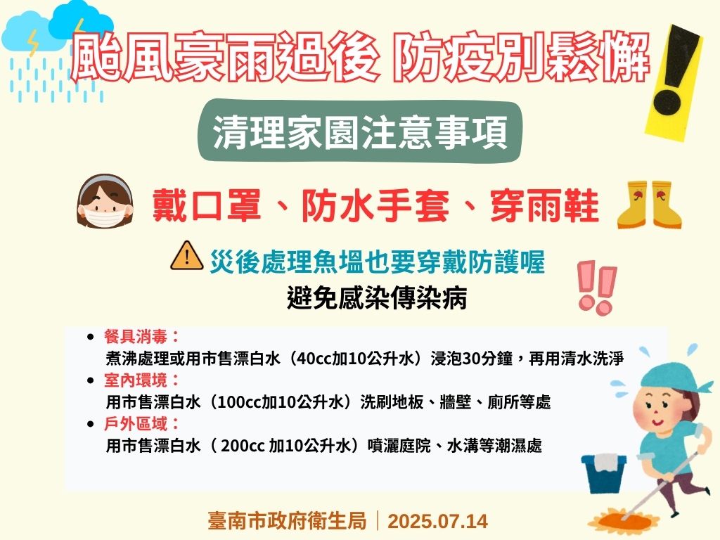 圖:清理家園注意事項