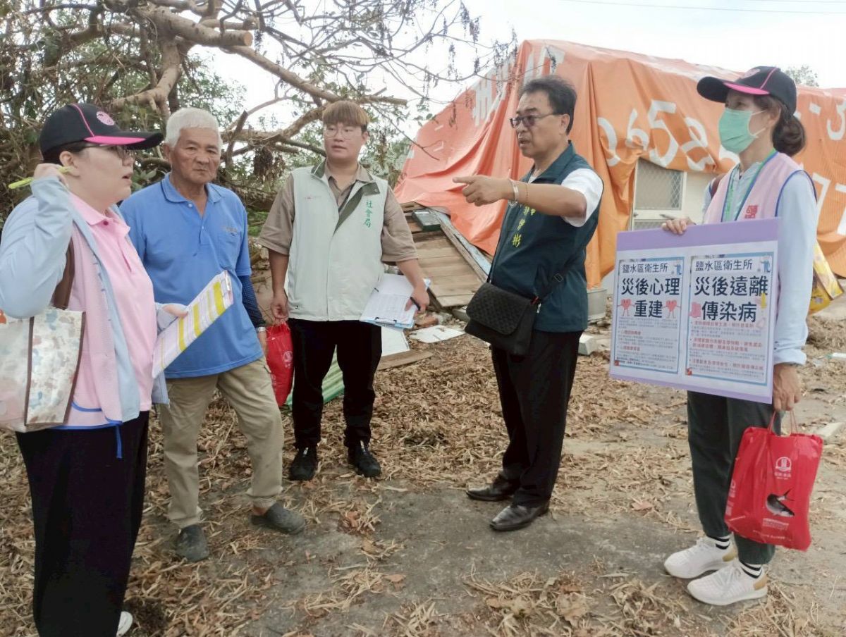 圖:市府團隊攜手前往災區關懷民眾
