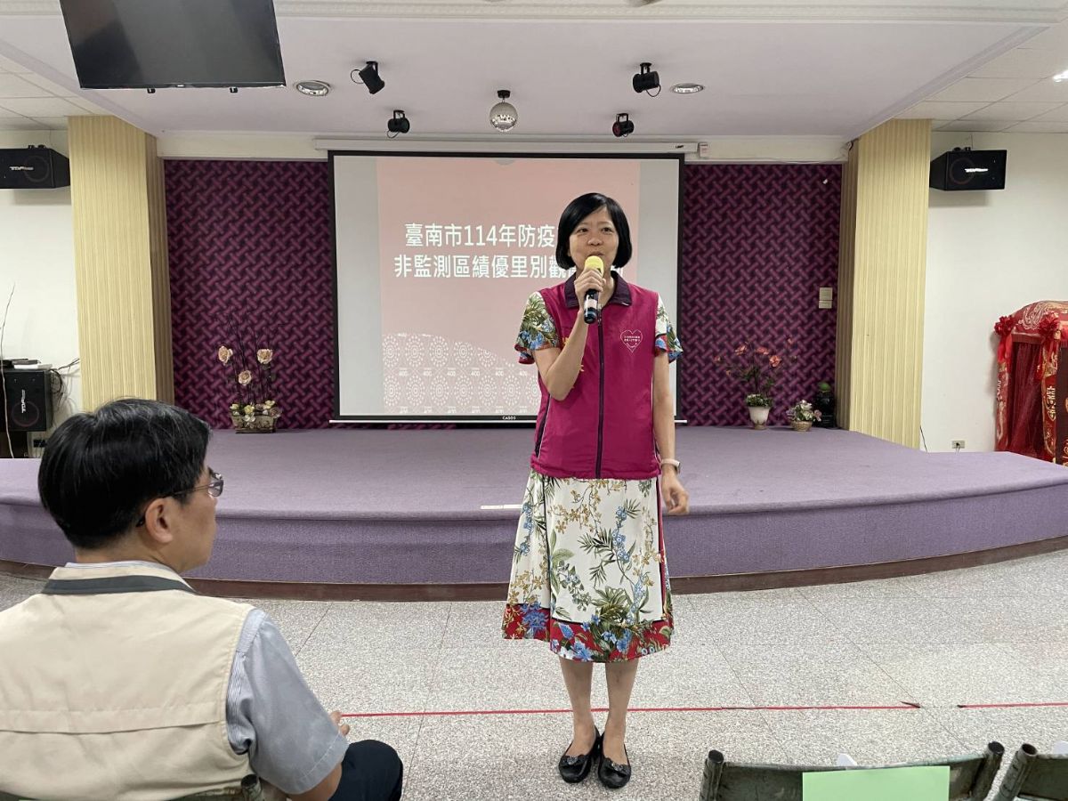 衛生局林碧芬副局長(登革熱防治中心執行秘書)勉勵致詞