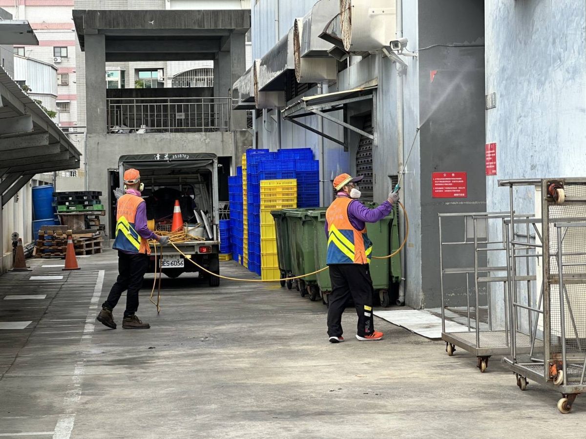 確診者工作廠域戶內化學防治