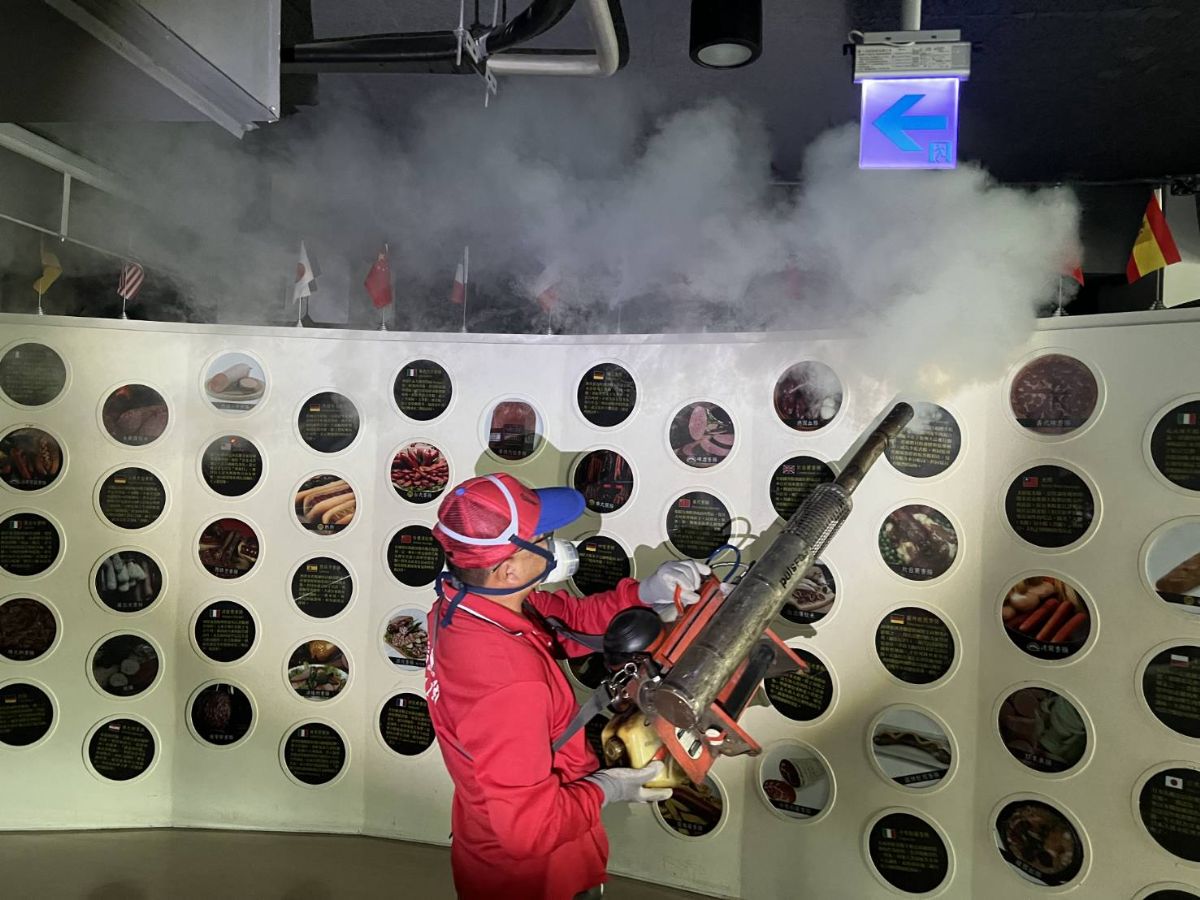 確診者工作廠域戶內化學防治