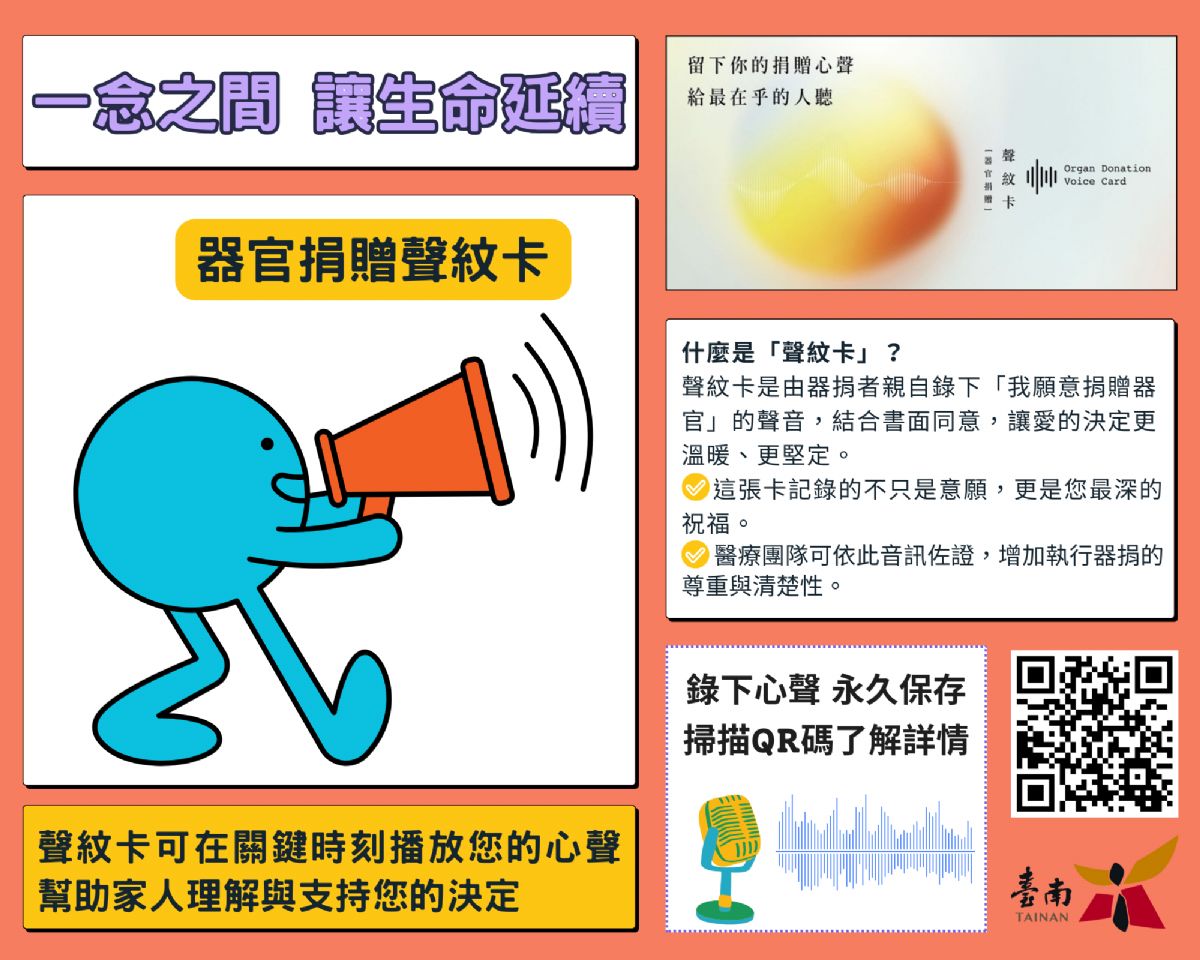 臺南市政府衛生局-器官捐贈